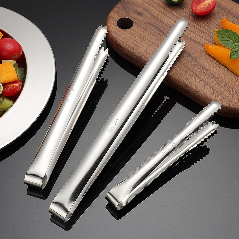 冰块夹食品夹加厚304不锈钢冰夹冰粒夹小夹子厨房水果食物方糖夹