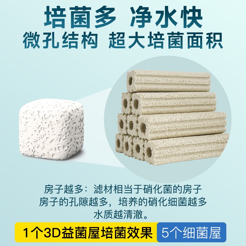 鱼缸过滤材料硝化屋陶瓷环纳米石英球过滤器鱼池培菌滤材