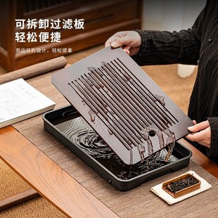 茶海套装 茶盘家用小茶台沥水盘茶托盘茶具茶托2024新款 功夫茶小型