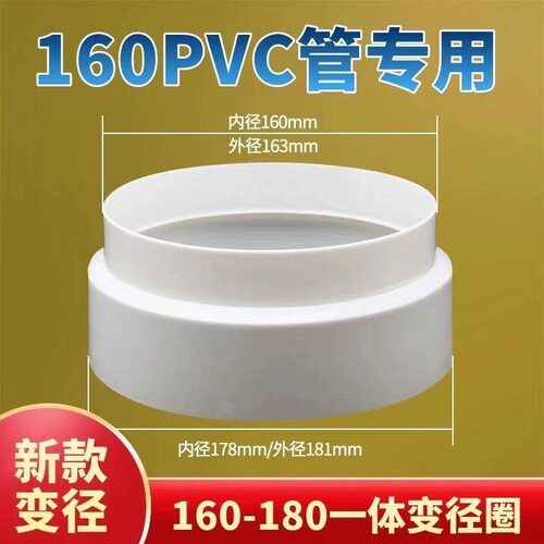 止回阀油烟机排烟变径圈160PVC管