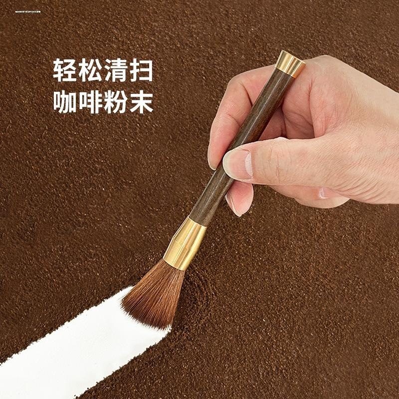 原木毛刷磨豆机粉渣清洁刷咖啡店