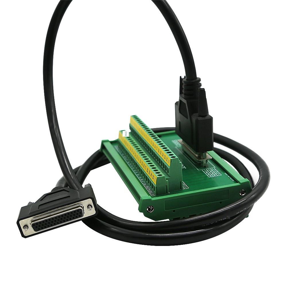 DB44端子台44芯中继端子台采集卡线CN1端子板接线模块 DB44转接板