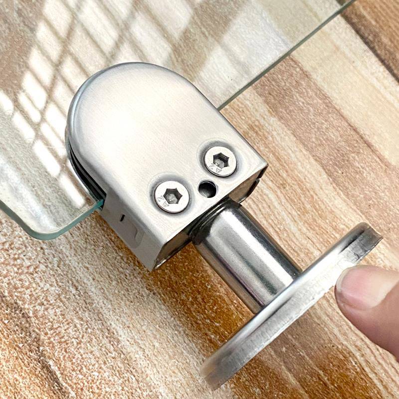 304不锈钢加长玻璃支撑脚鱼嘴夹固定器托架支架屏风层卡子支撑架