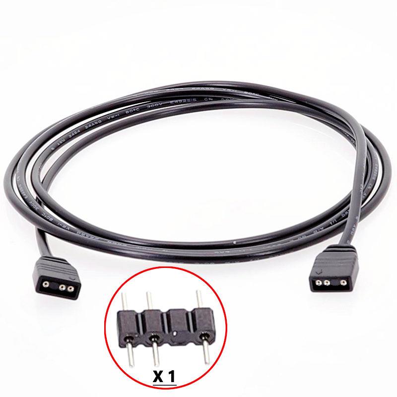 12V RGB4 针母对母延长线 5V ARGB 3针母对母延长线5v3p延长线