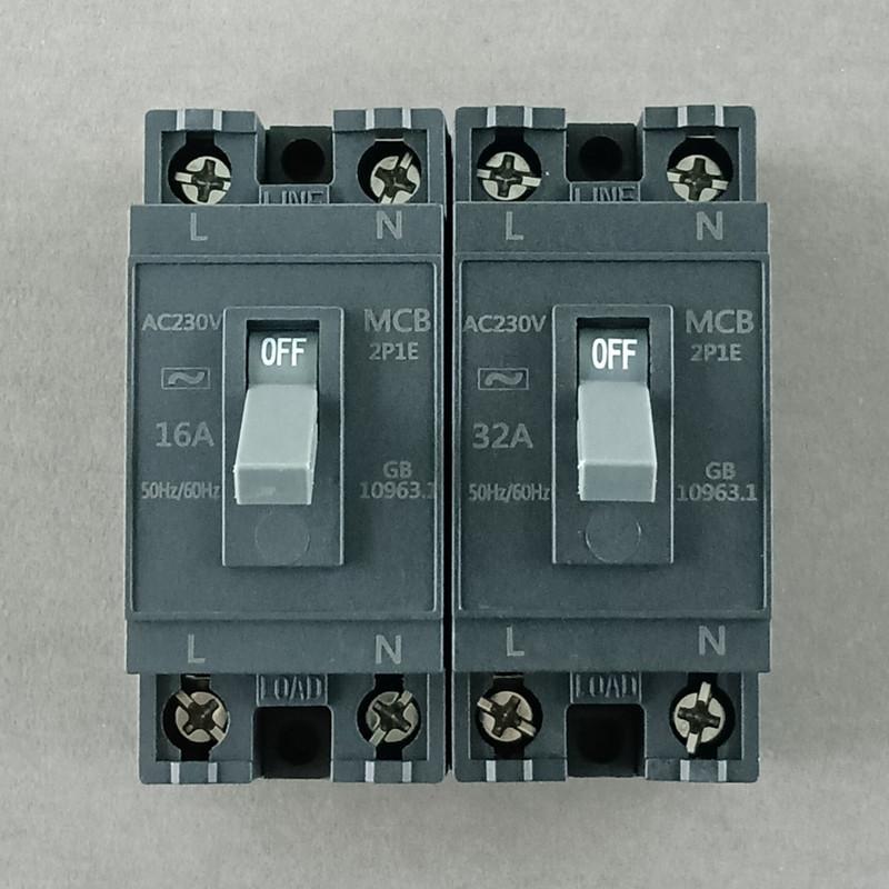 出口断路器MCB小型家用空开开关2P32A20A16A10A微型空气保护器