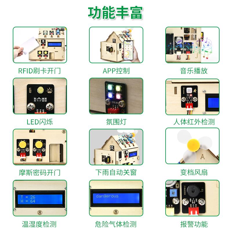 ESP32智能家居物联网套件Python米思齐图形化Scratch编程STEM教育