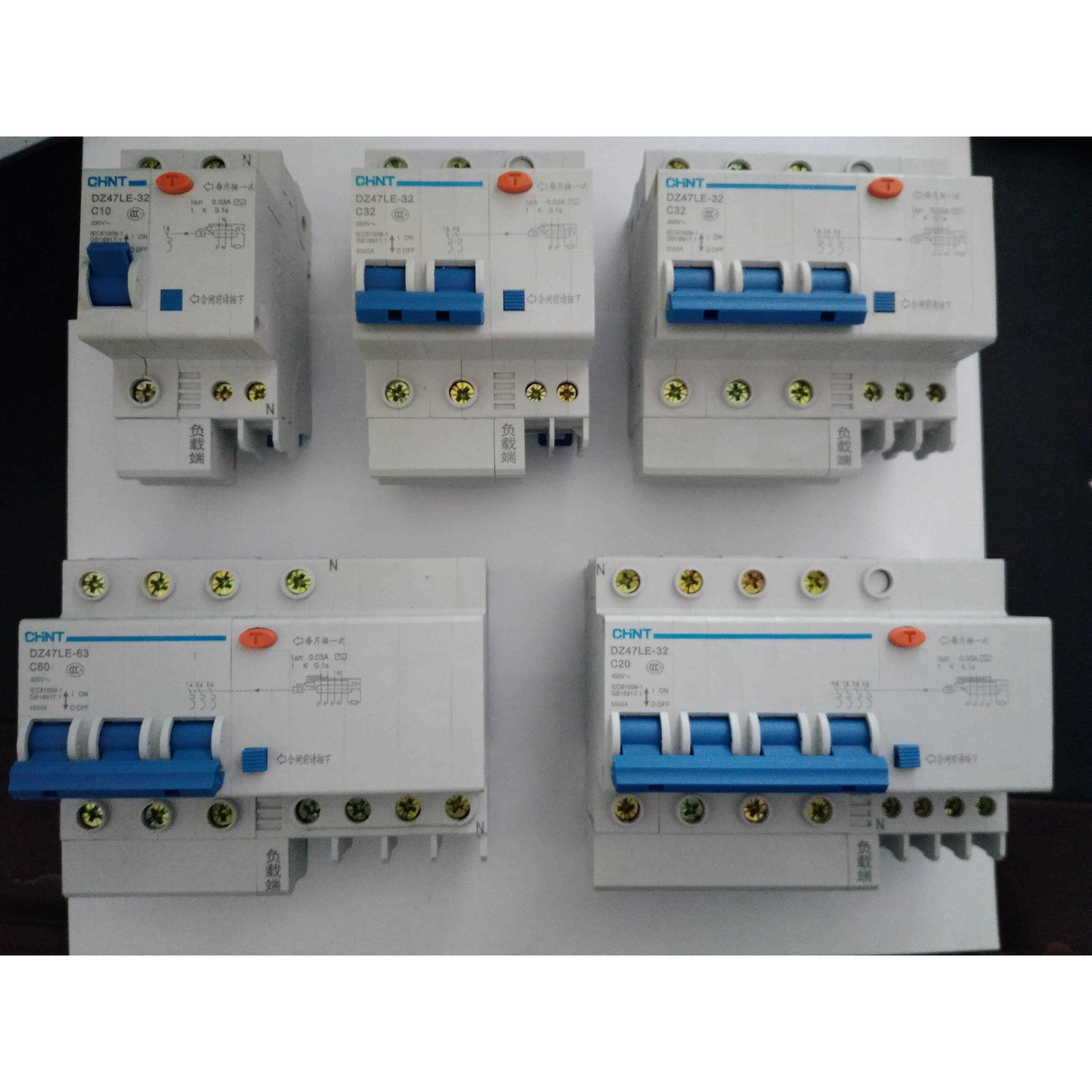正泰断路器 漏电保护器漏保DZ47LE 1P 2P 3P 4P 6A 10A 20A 60A等