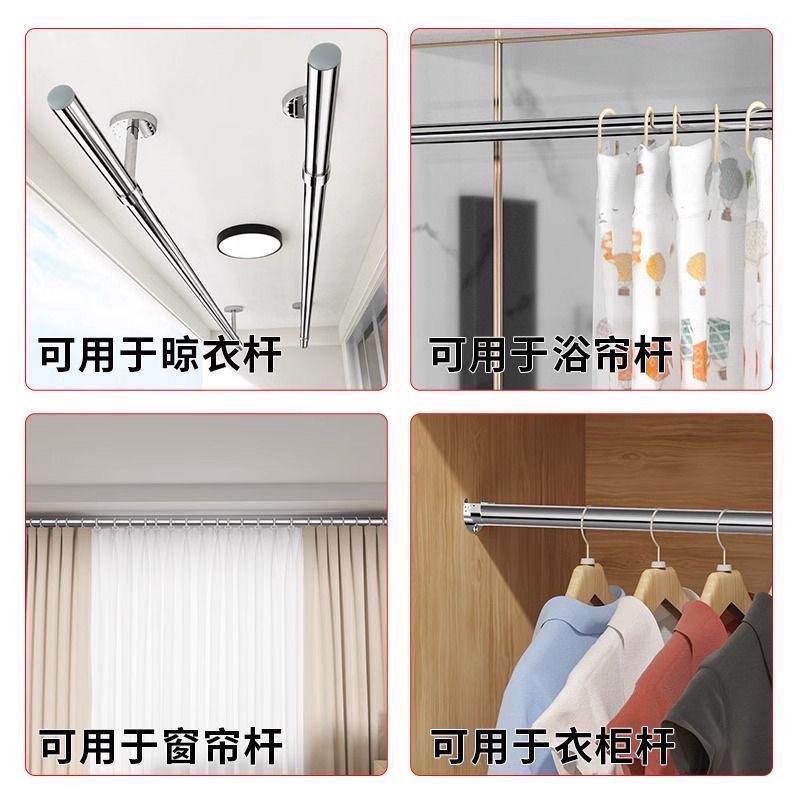 304不锈钢圆管特厚2.0mm挂衣杆阳台晾衣杆橱柜衣柜固定挂衣杆钢管