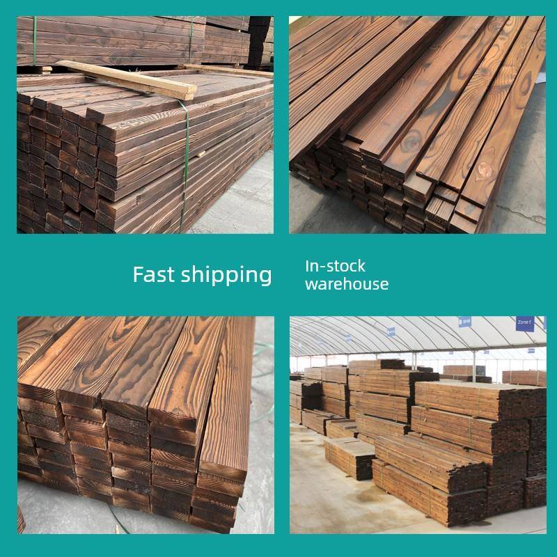 防腐木材炭化室外木龙骨地板专用木条实木长木方木板柱方木板