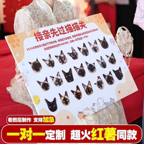 定制结婚接亲游戏找宠物接亲先过猫猫关猫咪狗狗婚礼堵门道具