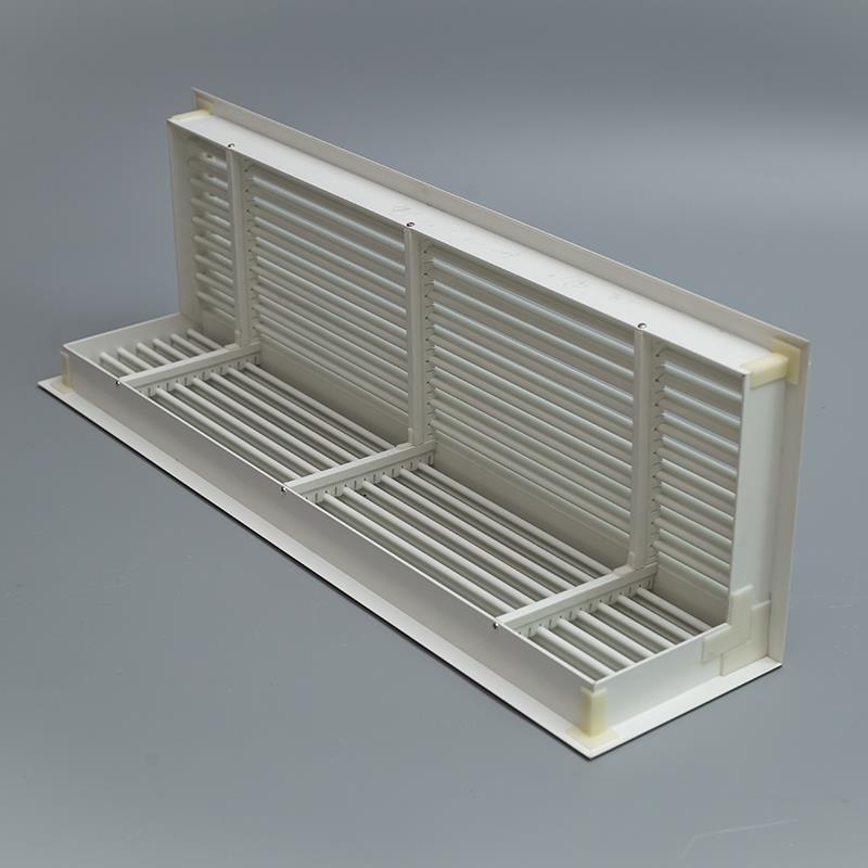 ABS挂机空调出风口格栅90度拐角塑钢L型中央空调出风口百叶定制