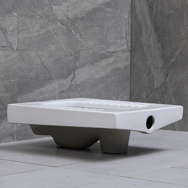 超薄带存水弯18CM蹲便器家用防溅水蹲坑大便池13高度浅蹲厕便盆