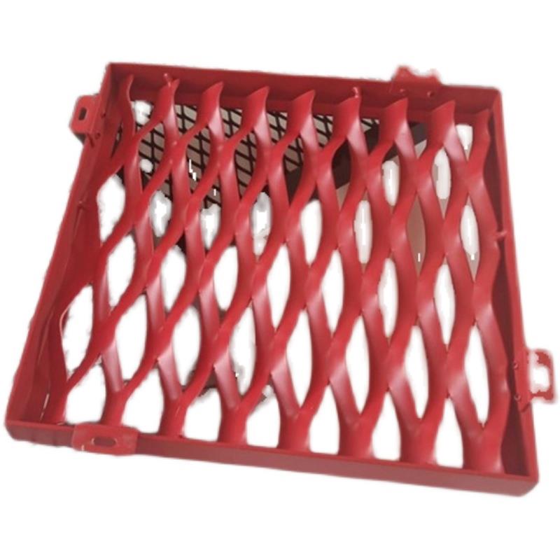 定制铝网板铝拉伸六角菱形网格幕墙天花拉伸铝网吊顶网格厂家直销