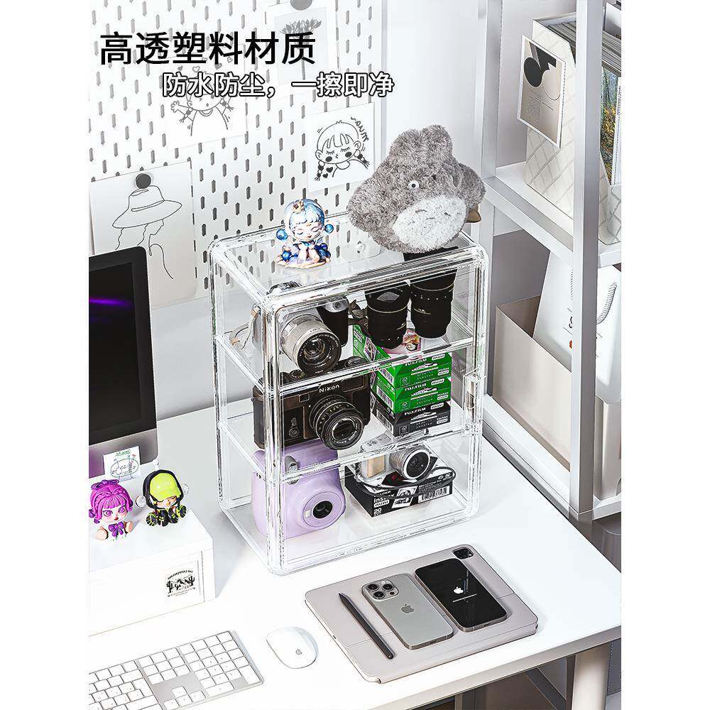 宝丽来相机电池收纳盒桌面防尘Ccd单反相机镜头配件相纸收纳架
