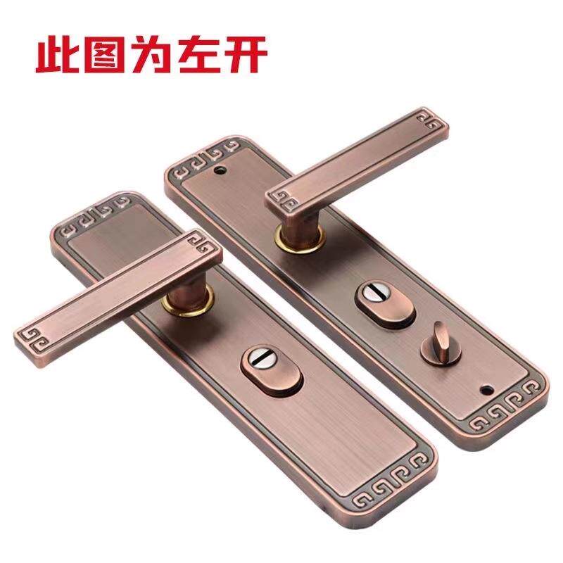 多功能防盗门把手面板加厚入户大门家用双拉炼簧防撬通用型拉手配