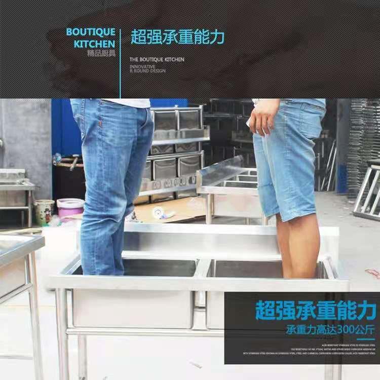 1.2加厚厨房不锈钢单双水槽商用大单水槽304水槽洗菜水池洗碗饭店