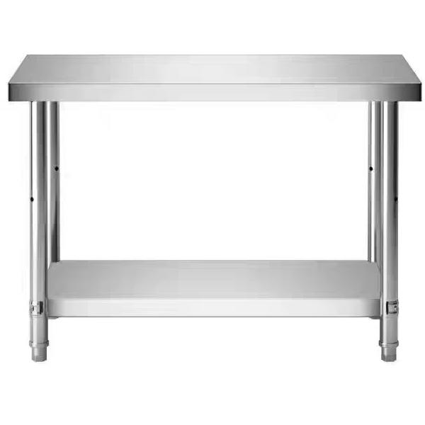 304不锈钢置物架工作台三层厨房操作台工作桌打荷台打包台面拆装3