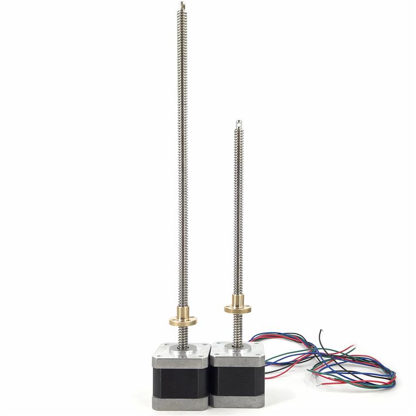 42步进电机丝杆T型丝杆步进电机往复直线3D打印螺母丝杆178-266mm