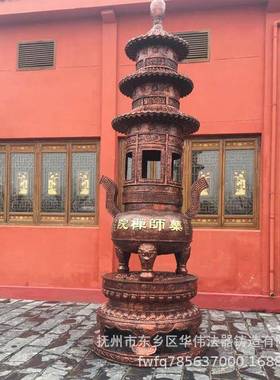 江西做寺院宝鼎香炉厂家三层铁宝鼎纯铜大宝鼎铁铸宝鼎