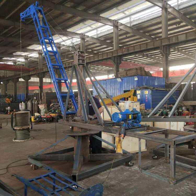 60度可旋转小型码头吊机适用于养殖轻型钢结构吊装臂长可做10米