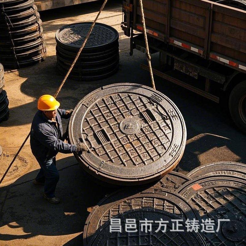 现货球墨铸铁井盖道路雨水井盖600重型井盖市政电力用井
