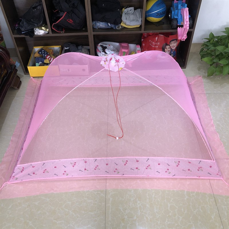 宝宝蚊帐罩无底免安装可折叠带支架雨伞式小孩婴儿童防蚊罩蒙古包