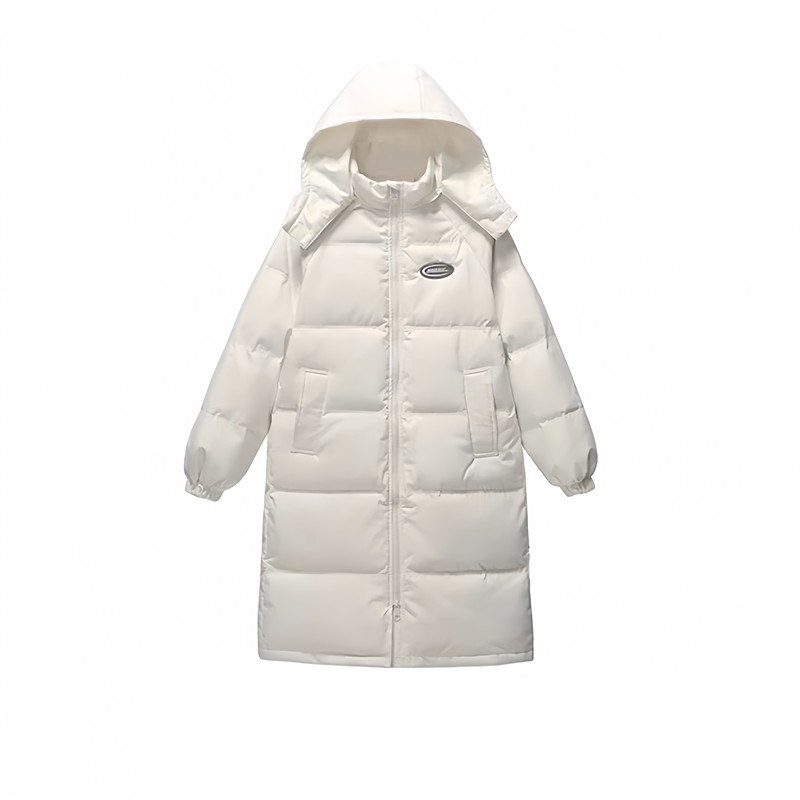 女生超好看连帽棉服女中长款冬2024年新款高级感宽松百搭棉衣