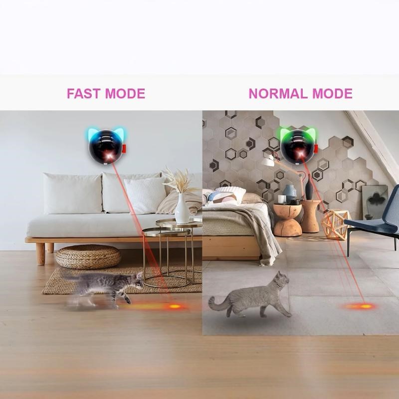 猫咪玩具激光逗猫器智能自嗨解闷猫狗玩具LED发光可吸附可充电
