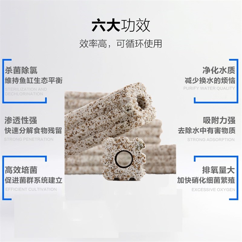 石英纳米屋鱼缸过滤材料器水族上底滤滴流盒消硝化整箱陶瓷环