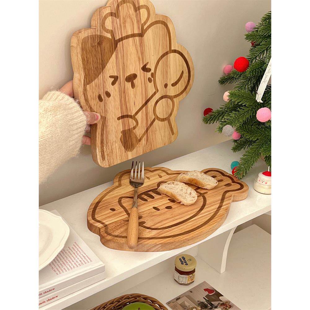 小猫爱吃鱼bbbbin可爱的木制高望砧板厨房家用蔬菜切水果儿童食品