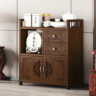 茶柜茶水柜实木办公室茶具茶叶储物收纳柜子茶台茶桌侧边柜置物架
