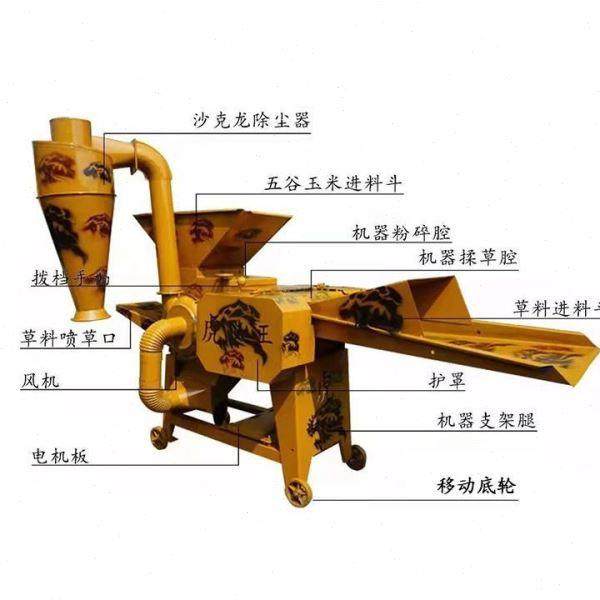 铡草粉碎机玉米秸秆碎草机家用牛羊养殖小型切草揉丝机农林业机械