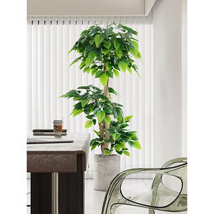 大型模拟植物快乐树金钱树客厅落地假绿色植物室内家居装饰装饰品