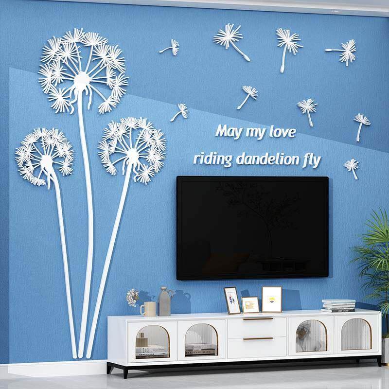 新款客厅电视背景墙装饰自粘墙贴挂件高级感轻奢现代大气网红ins