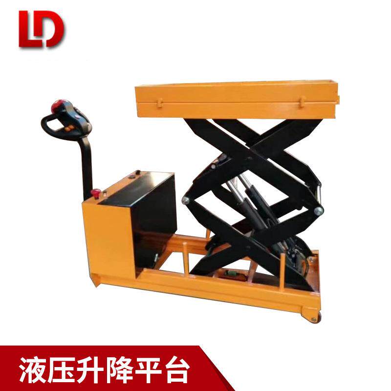 工厂供应电动手动液压升降平台小型高空作业移动剪叉升降货梯1吨