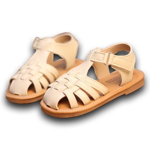 儿童凉鞋男童一岁半-2-3-5-6岁轻便包头编织沙滩鞋软底女宝宝鞋子