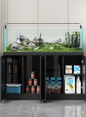 鱼缸底柜客厅简易家用中小大型鱼缸架水族馆底滤柜定制柜子放置柜
