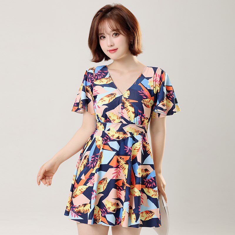 泳衣女士大码连体保守200斤遮肚显瘦加肥加大300斤温泉泳装250斤