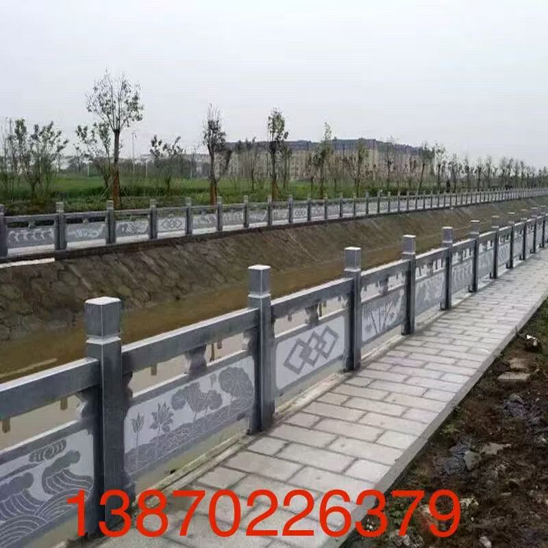 花岗岩石栏杆护栏芝麻白河道x广场公园大理石围栏线雕浮雕石材栏