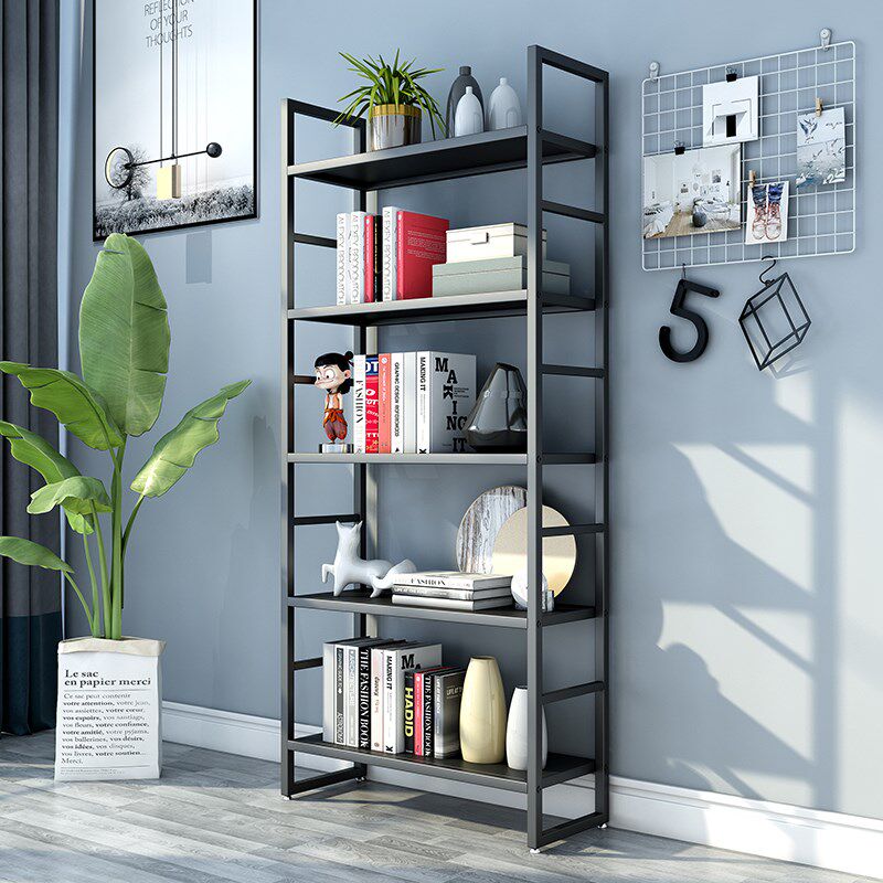 简易书架落地卧室铁艺客厅金属办公室网红家用儿童收纳多层置物架