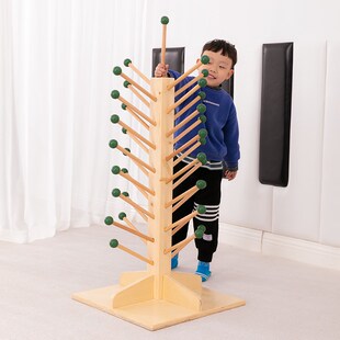 幼儿园手偶展示架玩具手偶收纳架木质手偶架手指玩偶挂架挂33个