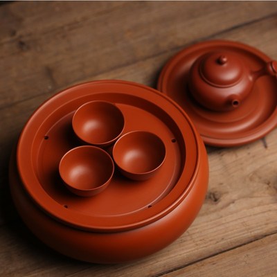 潮州朱泥功夫茶杯 原矿章林浩制小茶杯蛋壳杯小号直口茶具配件