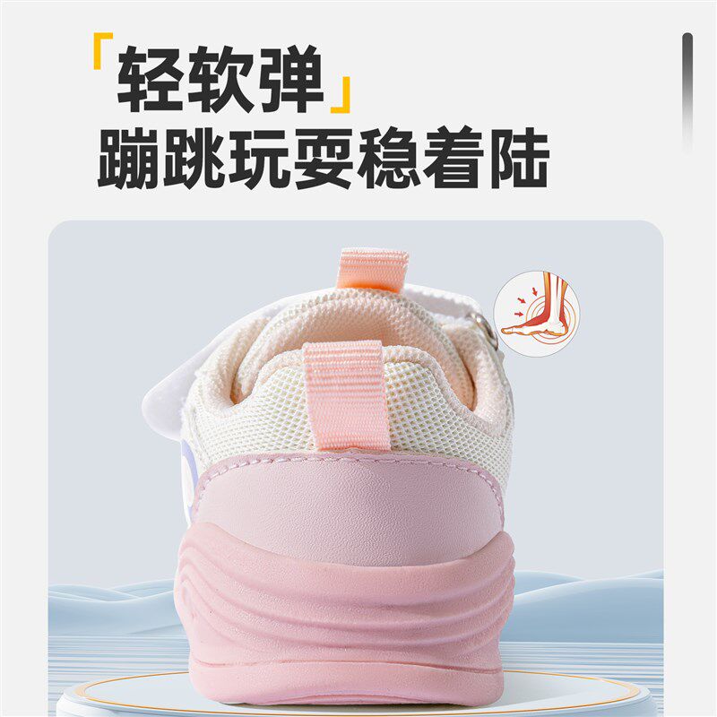 女宝宝机能鞋春季新款软底包头防滑透气婴儿学步鞋春秋男宝宝鞋子