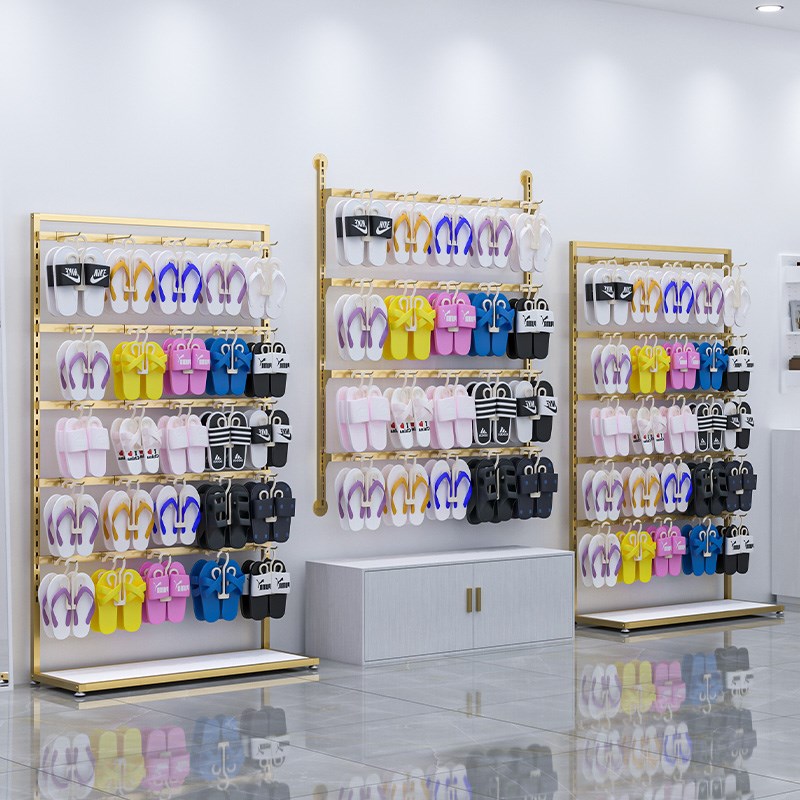 拖鞋展示架陈f列挂鞋店专用上墙鞋架子铁艺鞋托摆放架服装店鞋货