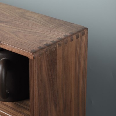 桌面置物架多层实木餐边柜储物柜碗柜杯子茶具收纳柜现代简约家用