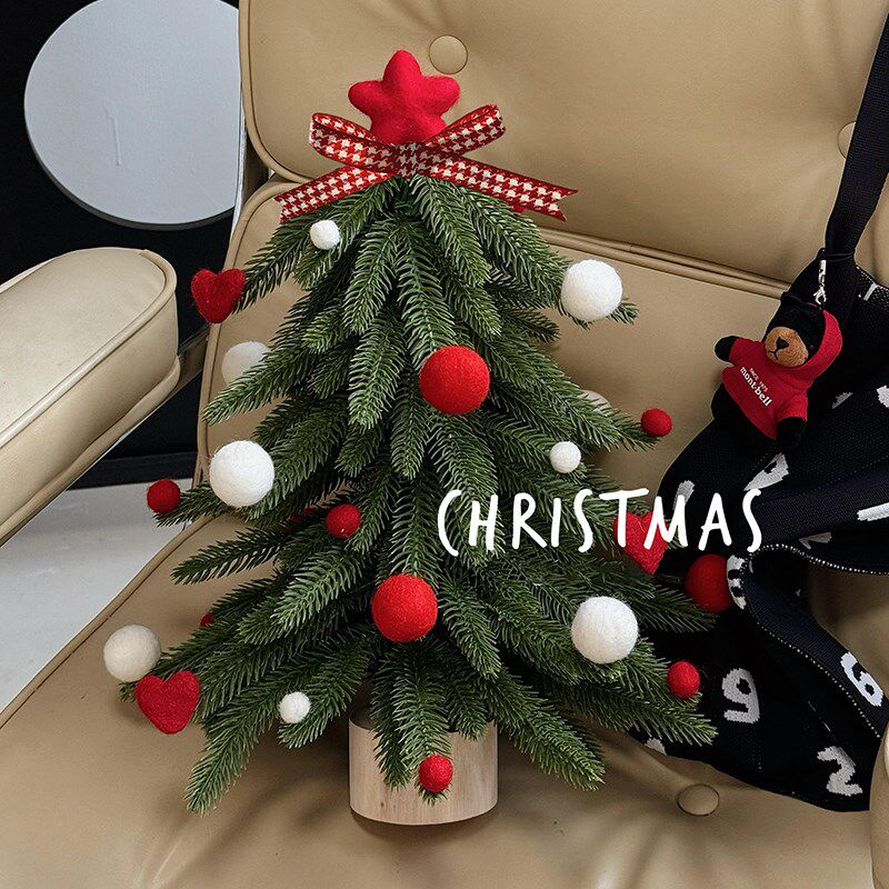 迷你圣诞树桌面摆件圣诞节装饰客厅节日室内场景布置氛围感ins风