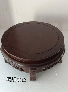 实木鱼缸架中式花架空调s底座奇石工艺品矮架子大花瓶架木质置物