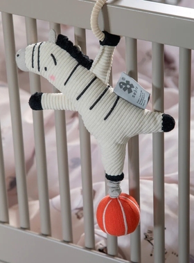 Sebra动物造型音乐吊饰婴儿车挂件婴幼儿宝宝安抚玩偶挂饰装饰品