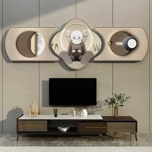 影电视机背景墙面装饰物挂件上方客厅壁画新款2025新款自粘贴纸