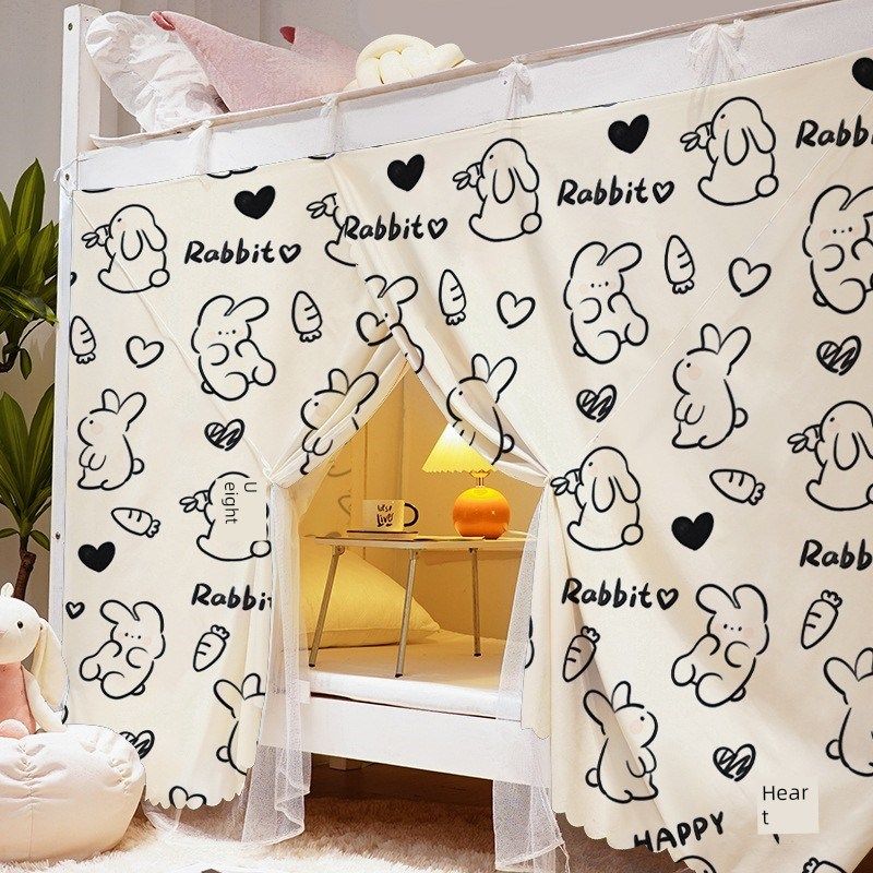 遮光床帘蚊帐单人床全罩s式学生宿舍无需支架老式下铺全包一体式